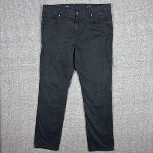 7 Diamonds Clifton Pants Mens 38x34 Black Slim Straight Stretch Chino Trousers